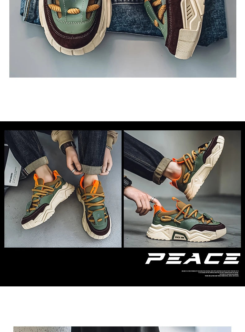 New Men's Casual Sneakers 2025 Spring Fashion Versatile Low-Top Skateboard Shoes for Men Suitable for Outdoor Sports