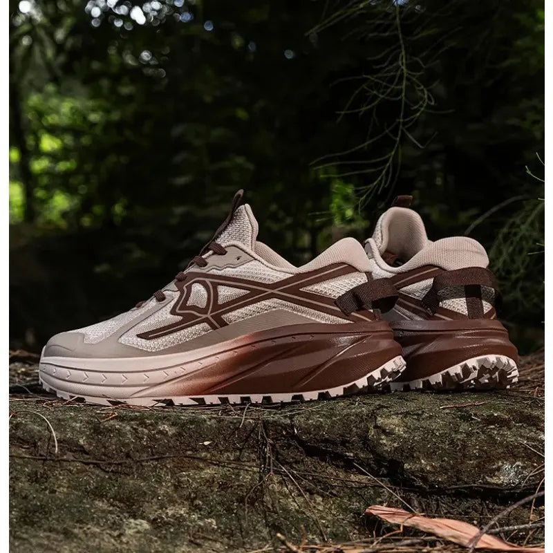 Casual Sneakers Men Comfortable Breathable Soft Flat Low-top Casual Shoes Men Anti-slip Lace-up Outdoor Hiking Shoes Men