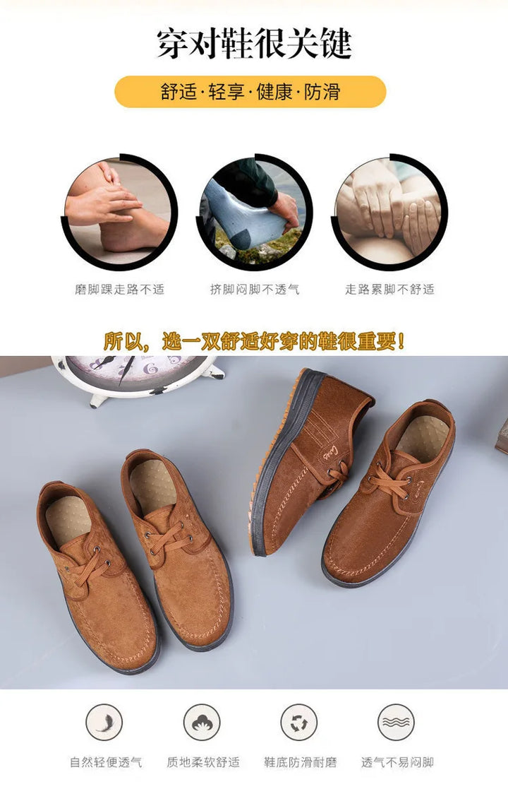 Men Casual Shoes Breathable Loafers Sneakers 2023 New Fashion Comfortable Flat Handmade Retro Leisure Loafers Shoes Men Shoes