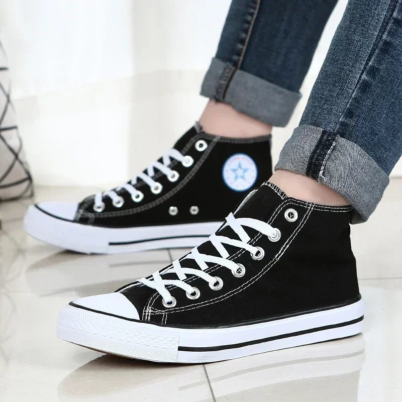 New Classic High Top Comfortable Sports Flat Walking Comfortable Sneakers Fashion Breathable Vulcanized Leisure Canvas