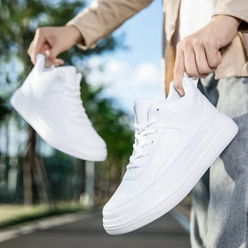 Men's Casual Sneakers Outdoor Flat Top High Top Men's Shoes Fashionable Comfortable Men's Shoes for Men Sneakes