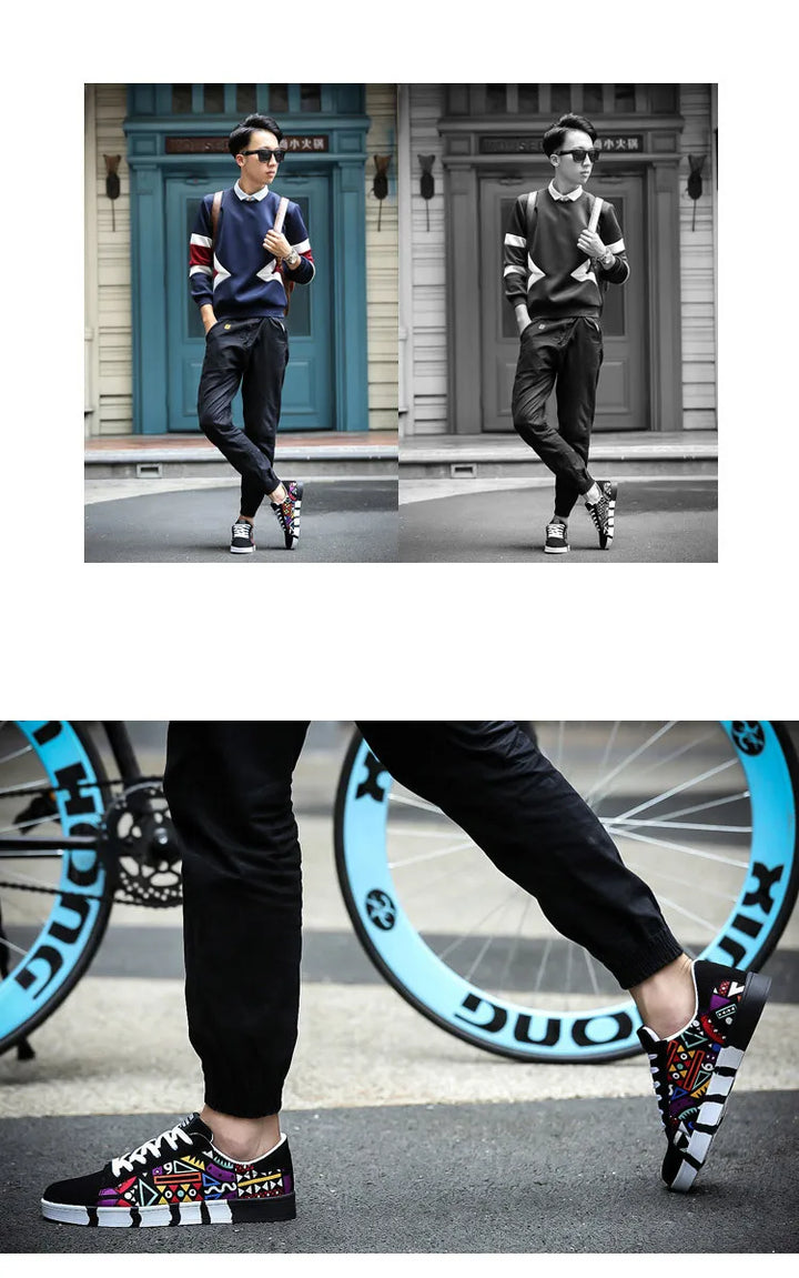 New Men Canvas Shoes Casual Flats Shoes 2024 Summer Fashion Comfortable Man Sneakers Non Slip Breathable Skateboard Shoes