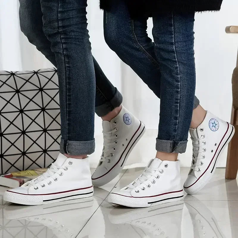 New Classic High Top Comfortable Sports Flat Walking Comfortable Sneakers Fashion Breathable Vulcanized Leisure Canvas
