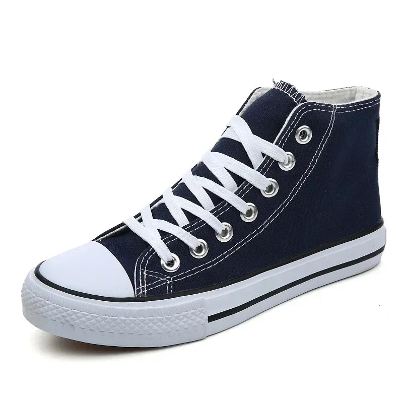 New Classic High Top Comfortable Sports Flat Walking Comfortable Sneakers Fashion Breathable Vulcanized Leisure Canvas