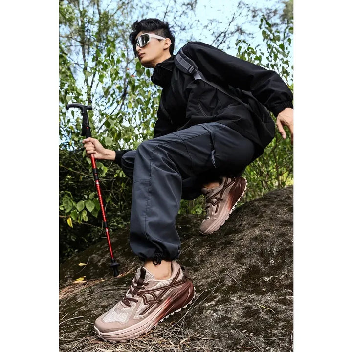 Casual Sneakers Men Comfortable Breathable Soft Flat Low-top Casual Shoes Men Anti-slip Lace-up Outdoor Hiking Shoes Men