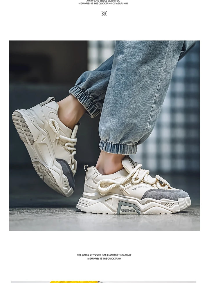 New Men's Casual Sneakers 2025 Spring Fashion Versatile Low-Top Skateboard Shoes for Men Suitable for Outdoor Sports