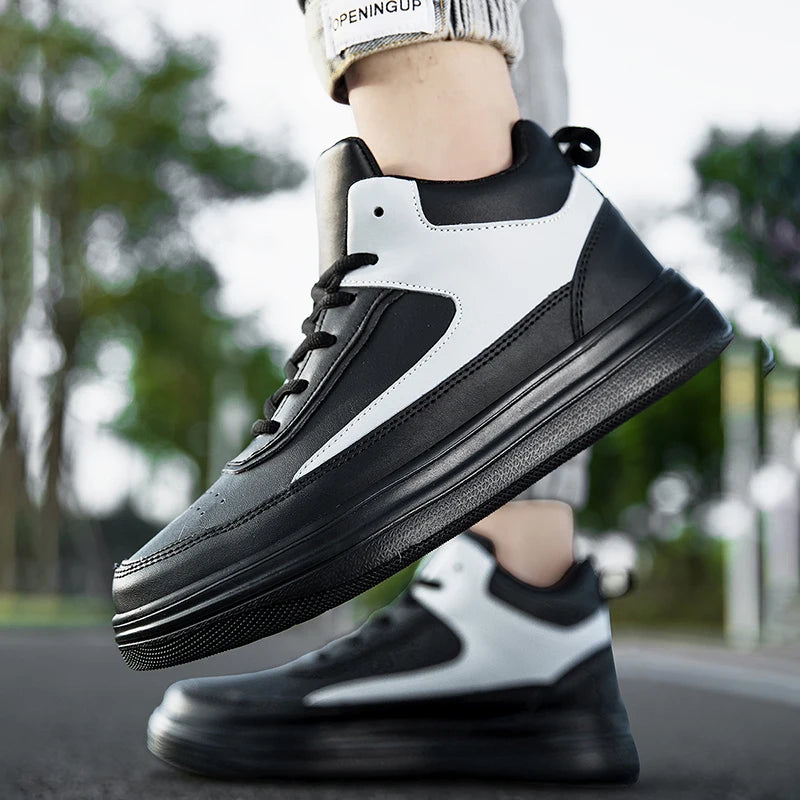 Men's Casual Sneakers Outdoor Flat Top High Top Men's Shoes Fashionable Comfortable Men's Shoes for Men Sneakes