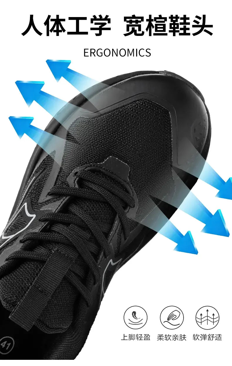 Casual Sneakers Men Comfortable Breathable Soft Flat Low-top Casual Shoes Men Anti-slip Lace-up Outdoor Hiking Shoes Men