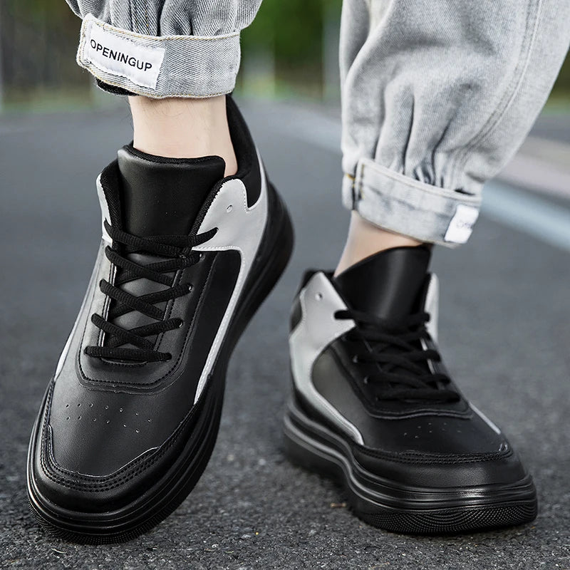 Men's Casual Sneakers Outdoor Flat Top High Top Men's Shoes Fashionable Comfortable Men's Shoes for Men Sneakes