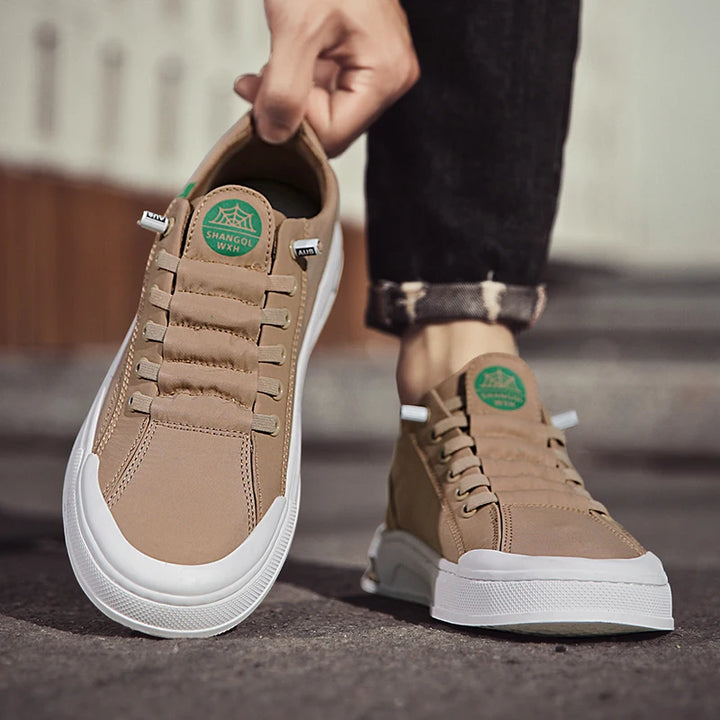 Men's Casual Sneakers 2025 New Arrival Fashionable Unisex Shoes Durable Anti-slip Thick-soled Elevator Comfortable Breathable On