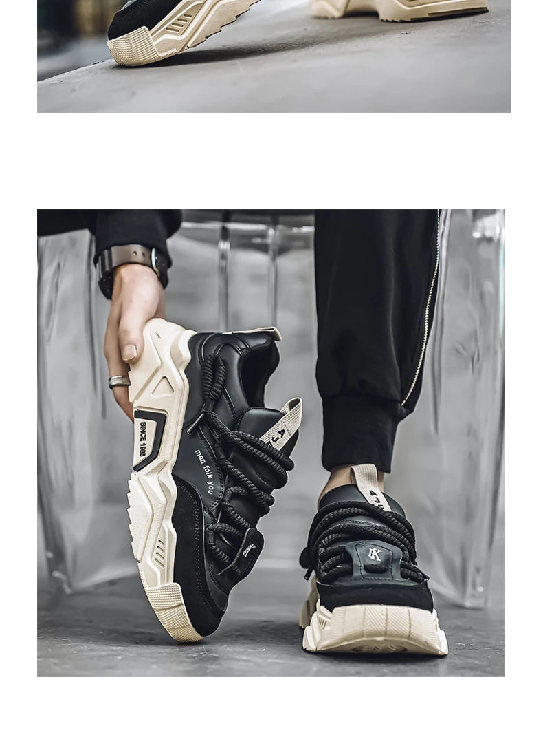 New Men's Casual Sneakers 2025 Spring Fashion Versatile Low-Top Skateboard Shoes for Men Suitable for Outdoor Sports