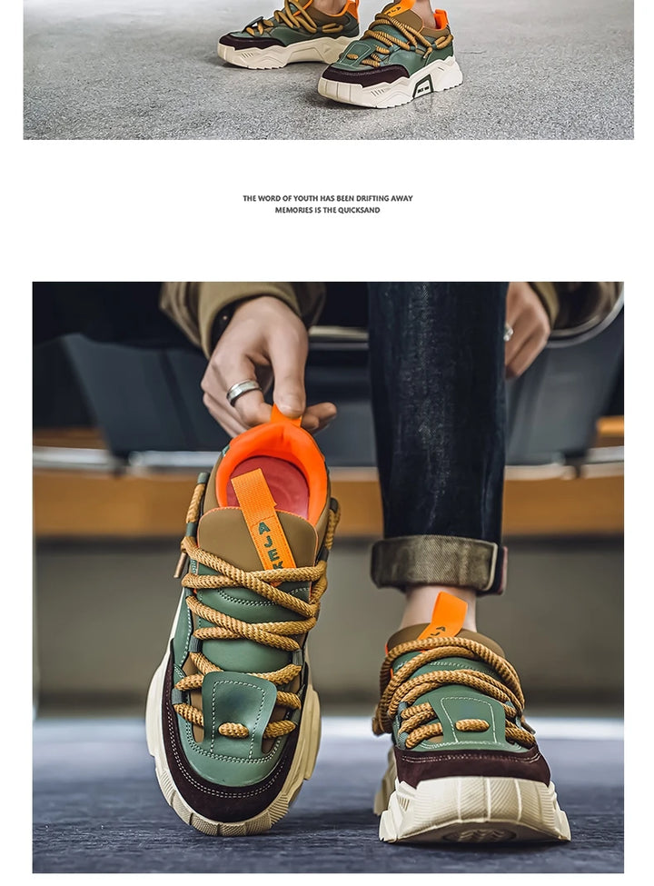 New Men's Casual Sneakers 2025 Spring Fashion Versatile Low-Top Skateboard Shoes for Men Suitable for Outdoor Sports