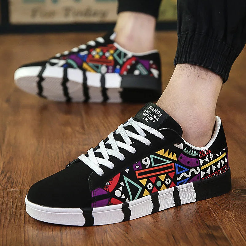 New Men Canvas Shoes Casual Flats Shoes 2024 Summer Fashion Comfortable Man Sneakers Non Slip Breathable Skateboard Shoes