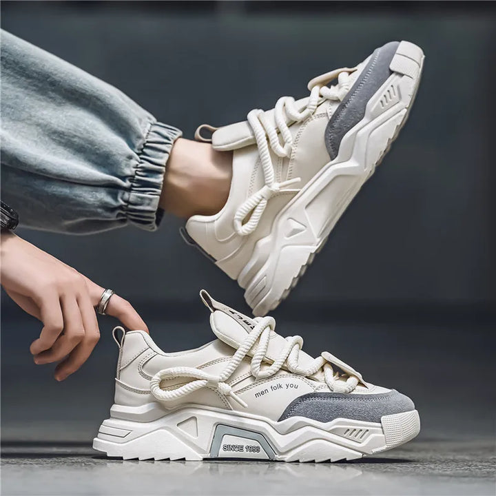 New Men's Casual Sneakers 2025 Spring Fashion Versatile Low-Top Skateboard Shoes for Men Suitable for Outdoor Sports