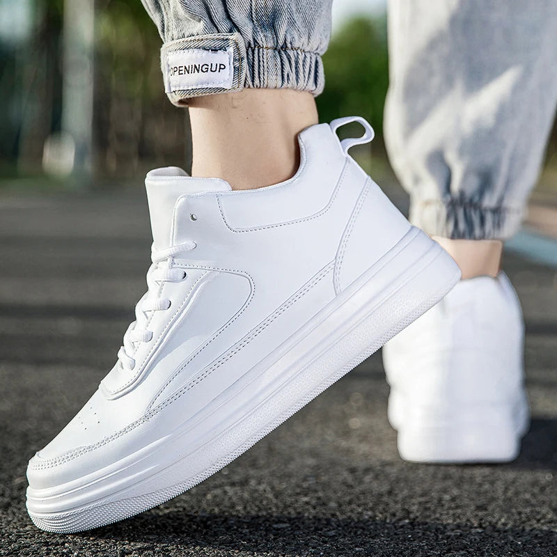 Men's Casual Sneakers Outdoor Flat Top High Top Men's Shoes Fashionable Comfortable Men's Shoes for Men Sneakes