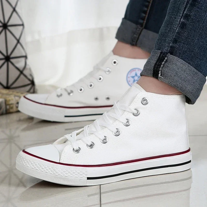 New Classic High Top Comfortable Sports Flat Walking Comfortable Sneakers Fashion Breathable Vulcanized Leisure Canvas