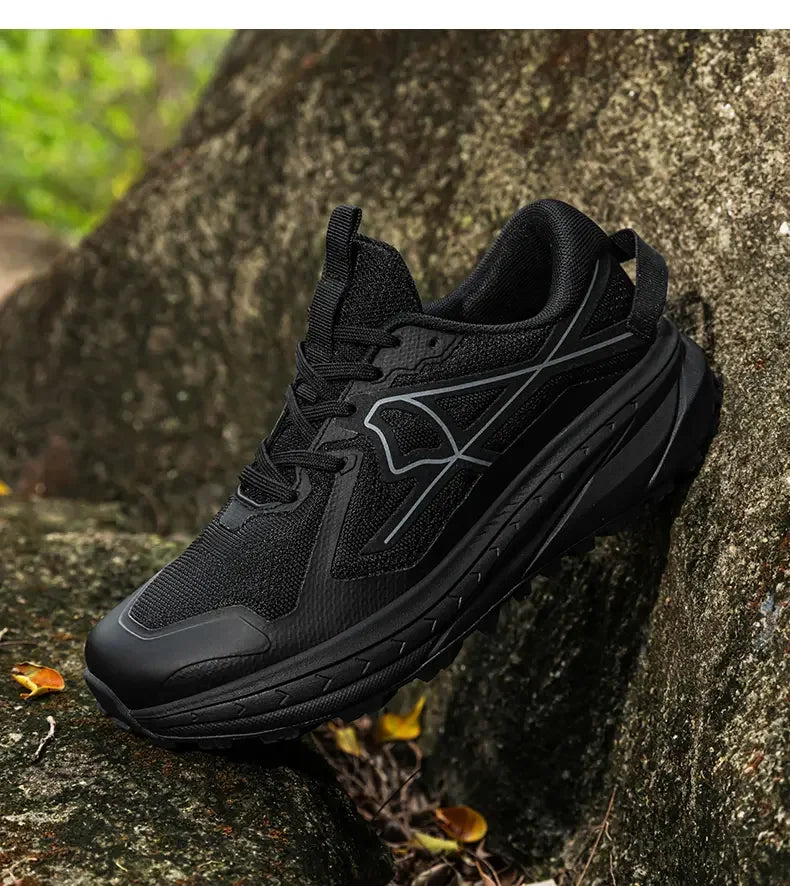 Casual Sneakers Men Comfortable Breathable Soft Flat Low-top Casual Shoes Men Anti-slip Lace-up Outdoor Hiking Shoes Men