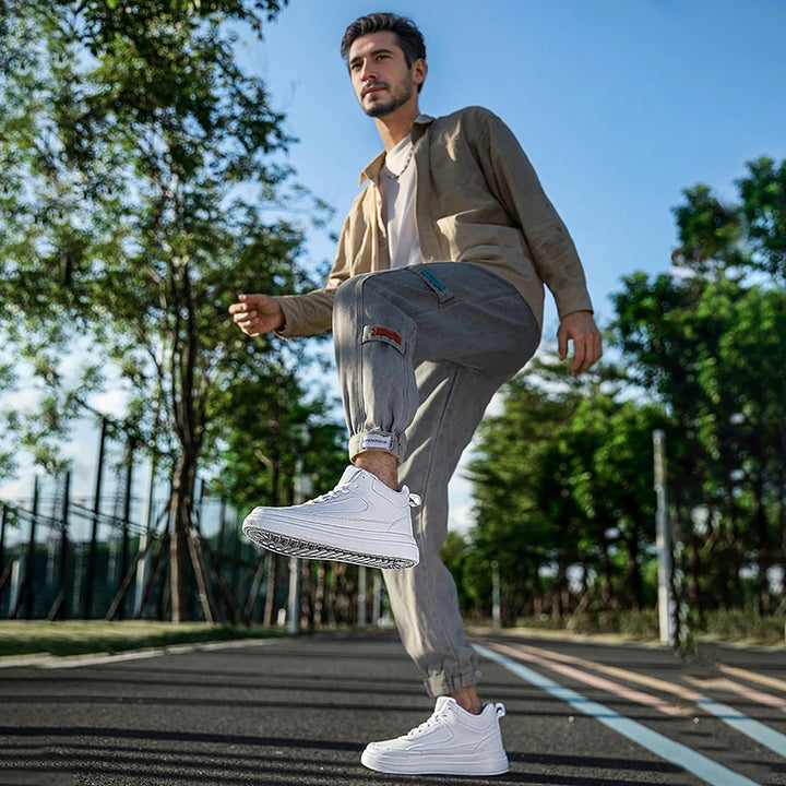 Men's Casual Sneakers Outdoor Flat Top High Top Men's Shoes Fashionable Comfortable Men's Shoes for Men Sneakes