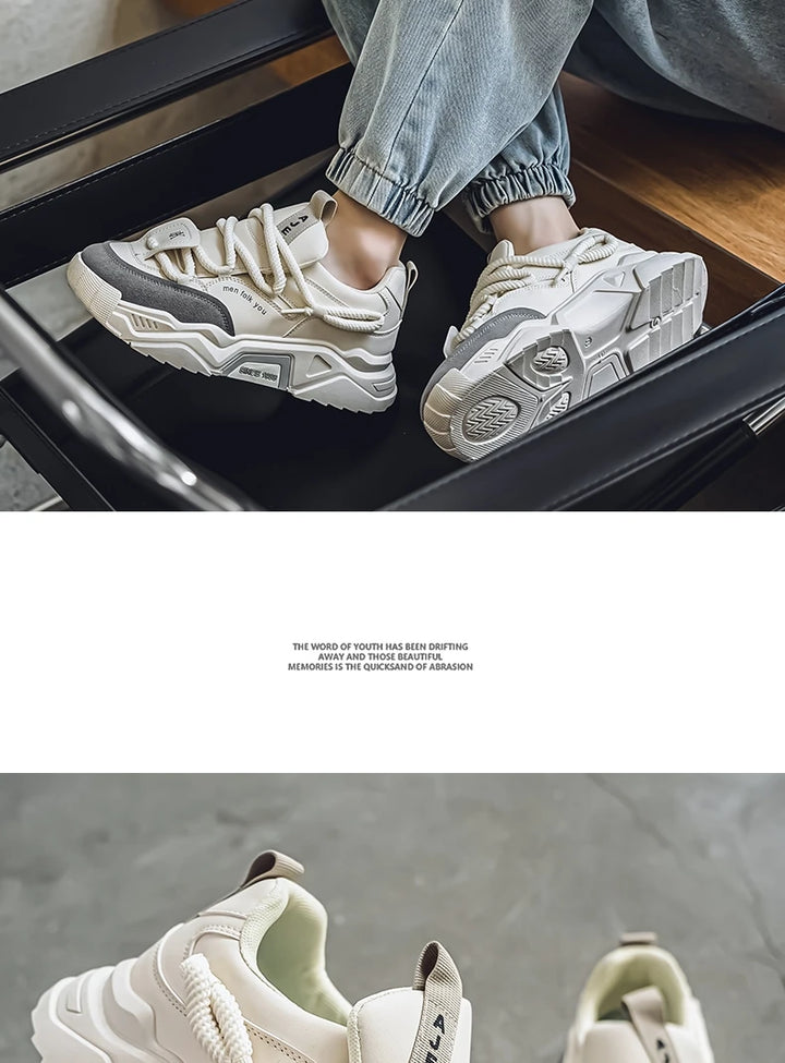 New Men's Casual Sneakers 2025 Spring Fashion Versatile Low-Top Skateboard Shoes for Men Suitable for Outdoor Sports