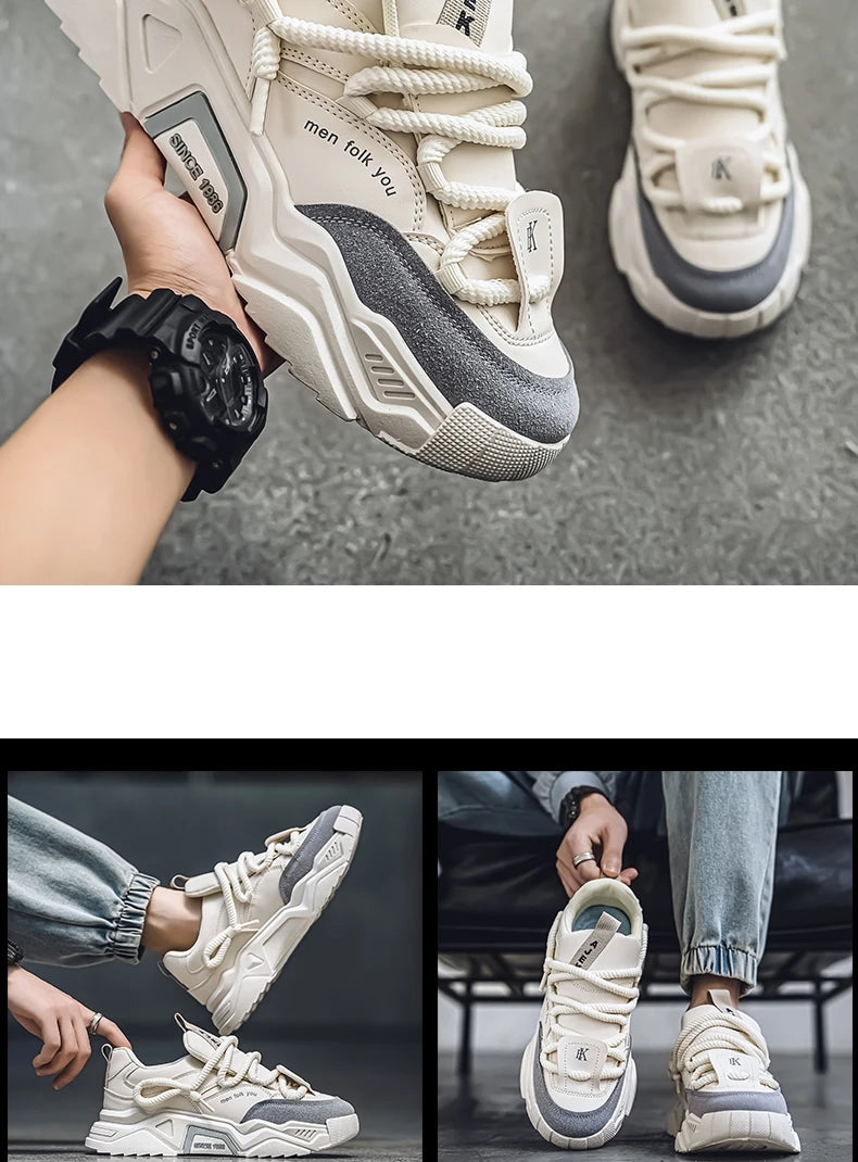 New Men's Casual Sneakers 2025 Spring Fashion Versatile Low-Top Skateboard Shoes for Men Suitable for Outdoor Sports
