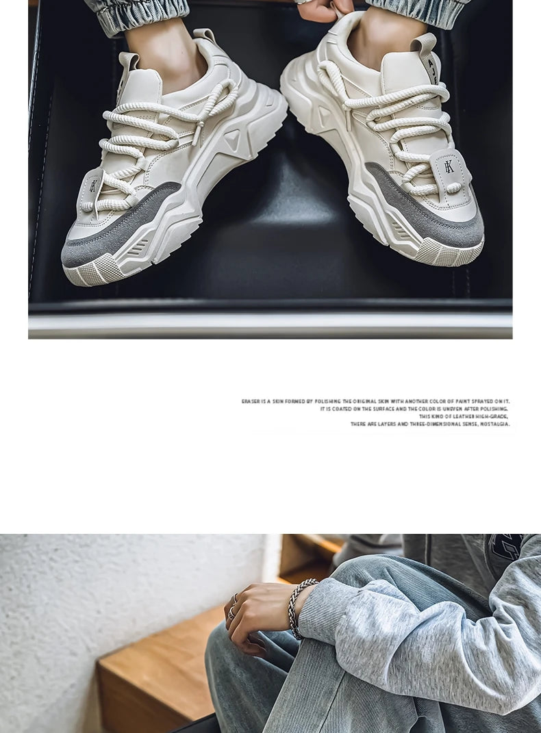 New Men's Casual Sneakers 2025 Spring Fashion Versatile Low-Top Skateboard Shoes for Men Suitable for Outdoor Sports