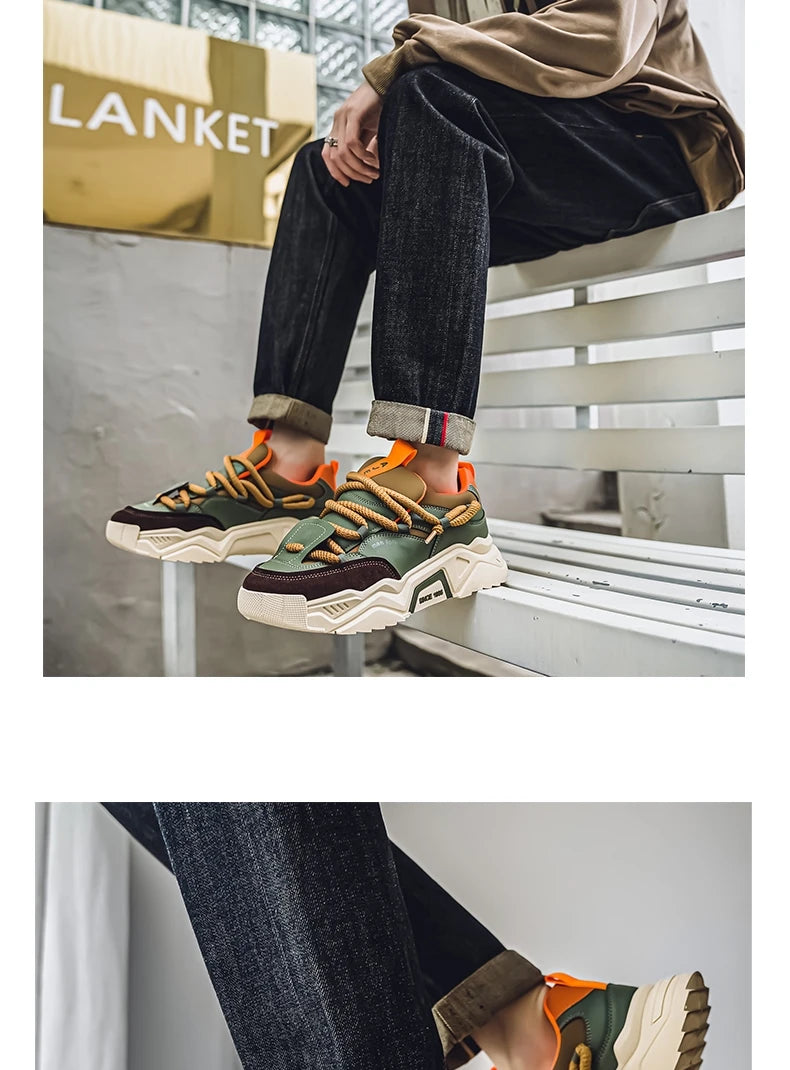 New Men's Casual Sneakers 2025 Spring Fashion Versatile Low-Top Skateboard Shoes for Men Suitable for Outdoor Sports