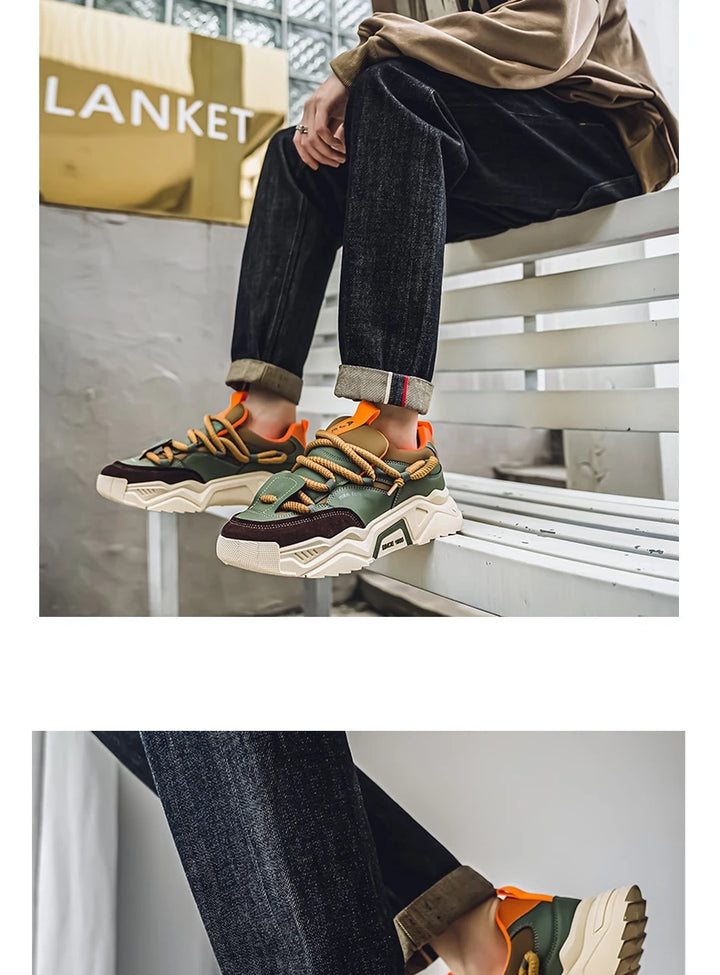 New Men's Casual Sneakers 2025 Spring Fashion Versatile Low-Top Skateboard Shoes for Men Suitable for Outdoor Sports