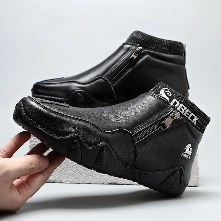 New Men Casual Shoes Leather Male High Top Sneakers Designer Fashion Loafers Lace Up Socks Shoes Men Ankle Boots ﻿