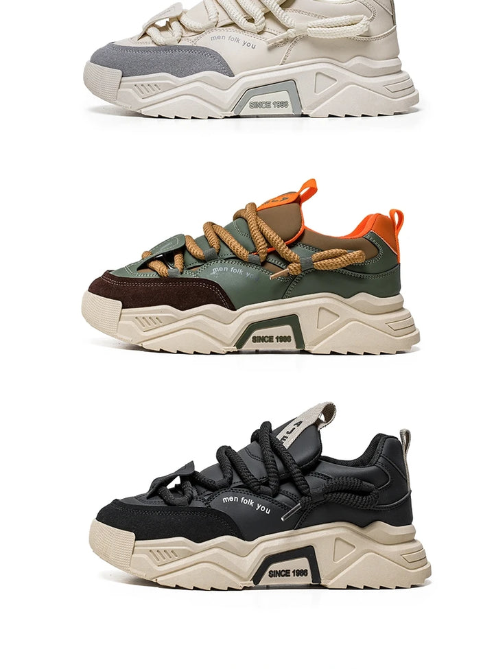 New Men's Casual Sneakers 2025 Spring Fashion Versatile Low-Top Skateboard Shoes for Men Suitable for Outdoor Sports