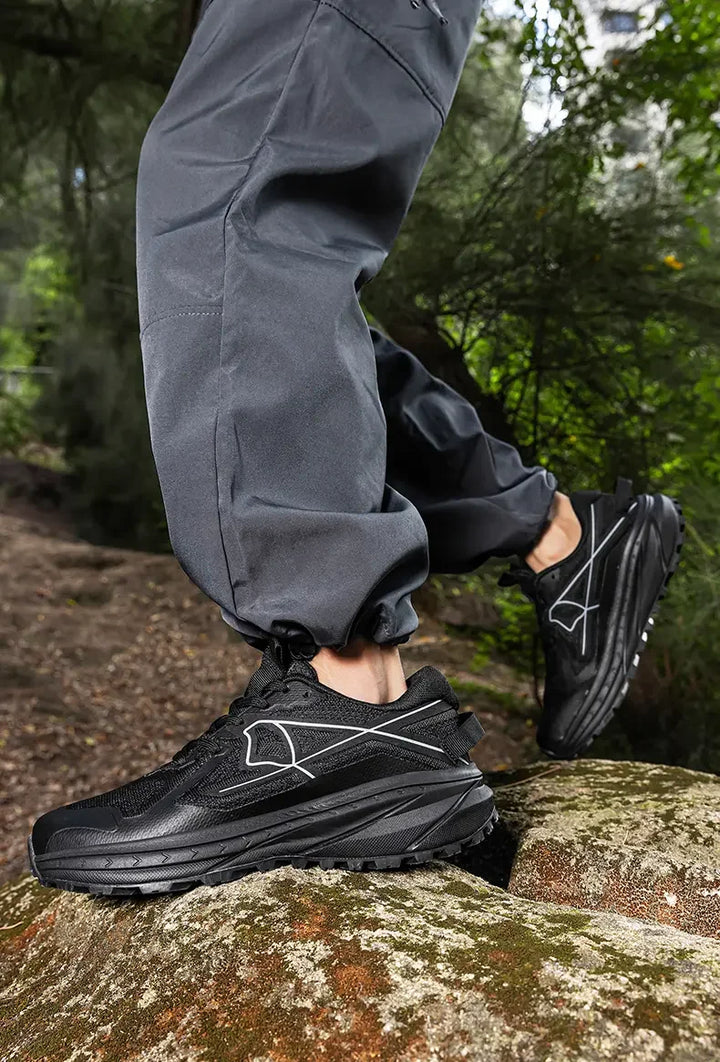 Casual Sneakers Men Comfortable Breathable Soft Flat Low-top Casual Shoes Men Anti-slip Lace-up Outdoor Hiking Shoes Men