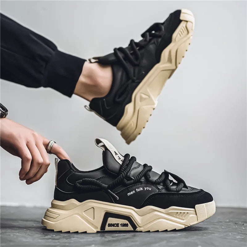 New Men's Casual Sneakers 2025 Spring Fashion Versatile Low-Top Skateboard Shoes for Men Suitable for Outdoor Sports