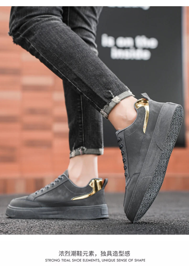 Fashion Brand Sneakers for Men Casual Shoes New Soft Comfortable Pu Leather Shoes Breathable Flats Shoes for Man tenis masculino