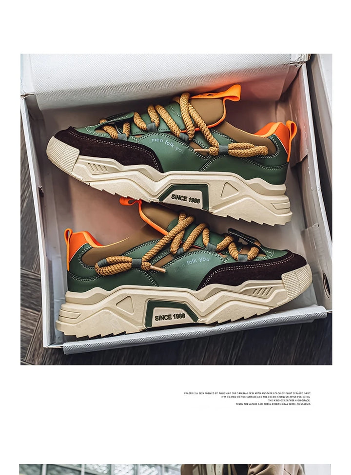 New Men's Casual Sneakers 2025 Spring Fashion Versatile Low-Top Skateboard Shoes for Men Suitable for Outdoor Sports