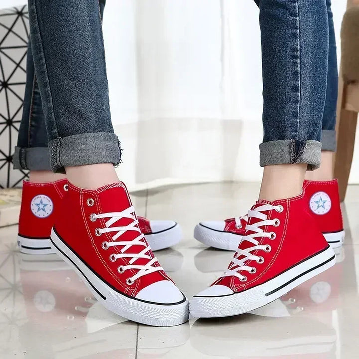 New Classic High Top Comfortable Sports Flat Walking Comfortable Sneakers Fashion Breathable Vulcanized Leisure Canvas
