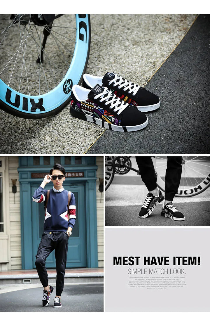 New Men Canvas Shoes Casual Flats Shoes 2024 Summer Fashion Comfortable Man Sneakers Non Slip Breathable Skateboard Shoes