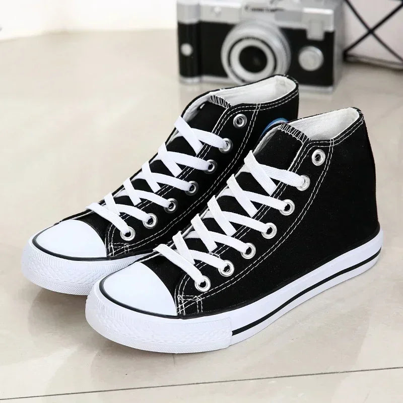 New Classic High Top Comfortable Sports Flat Walking Comfortable Sneakers Fashion Breathable Vulcanized Leisure Canvas