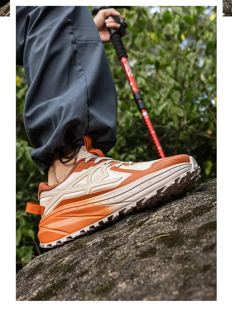 Casual Sneakers Men Comfortable Breathable Soft Flat Low-top Casual Shoes Men Anti-slip Lace-up Outdoor Hiking Shoes Men