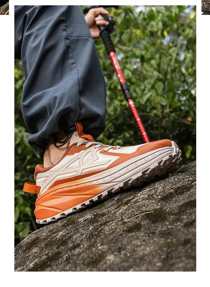 Casual Sneakers Men Comfortable Breathable Soft Flat Low-top Casual Shoes Men Anti-slip Lace-up Outdoor Hiking Shoes Men