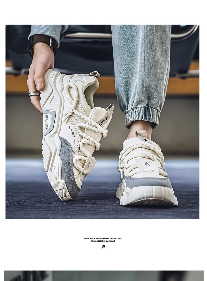 New Men's Casual Sneakers 2025 Spring Fashion Versatile Low-Top Skateboard Shoes for Men Suitable for Outdoor Sports