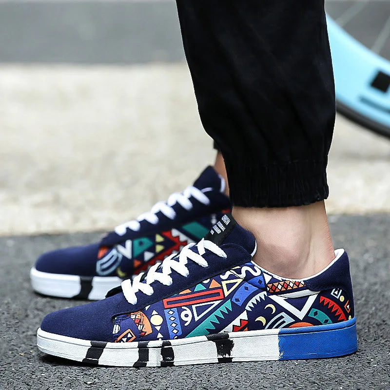 New Men Canvas Shoes Casual Flats Shoes 2024 Summer Fashion Comfortable Man Sneakers Non Slip Breathable Skateboard Shoes