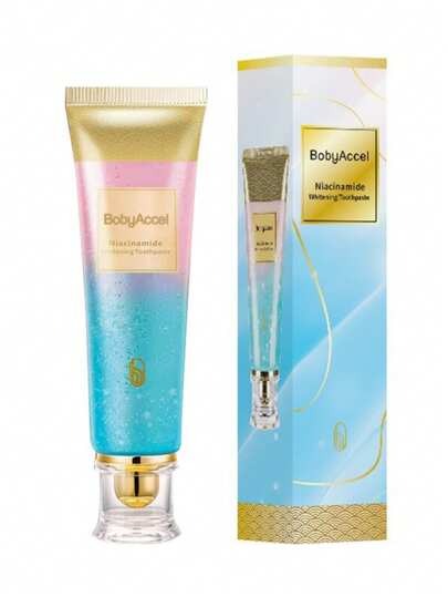 Niacinamide Intensive Whitening Toothpaste With Natural Gentle Care Deep Stain Removal Clean Peach Flavor, Improves Gum Health, Fresh Breath