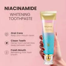 Niacinamide Intensive Whitening Toothpaste With Natural Gentle Care Deep Stain Removal Clean Peach Flavor, Improves Gum Health, Fresh Breath